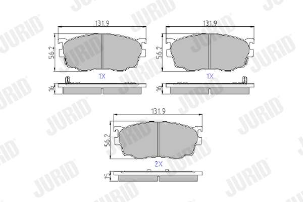 Brake Pad Set, disc brake 572444J