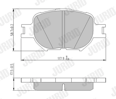 Brake Pad Set, disc brake 572517J