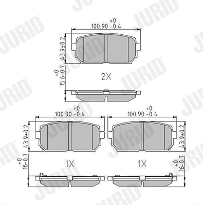 Brake Pad Set, disc brake 572613J