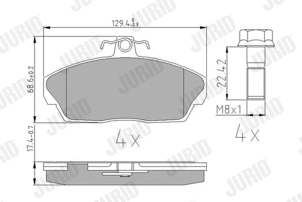 Brake Pad Set, disc brake 573203J
