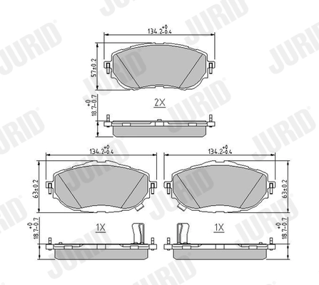 Brake Pad Set, disc brake 573440J