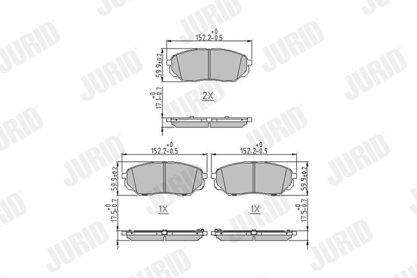 Brake Pad Set, disc brake 573782J