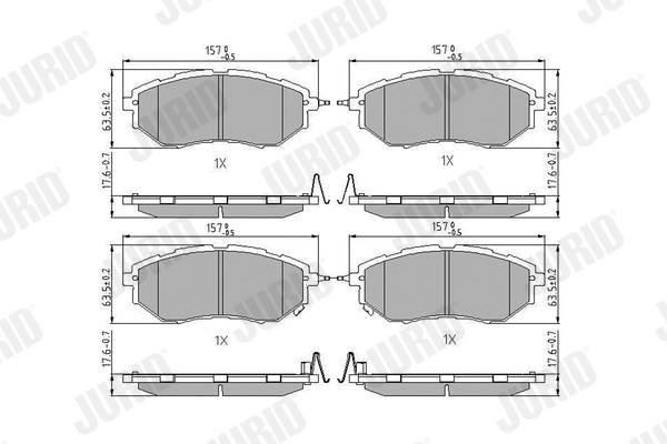 Brake Pad Set, disc brake 572638J