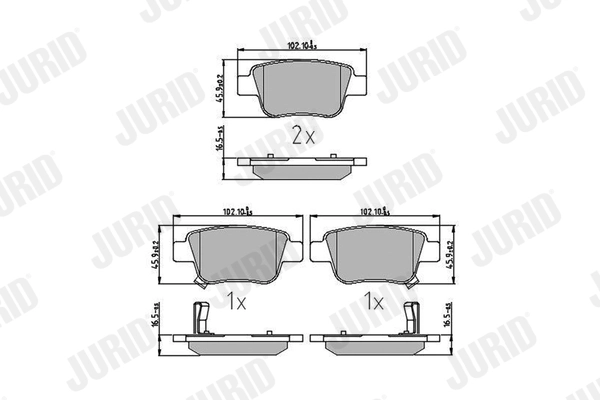 Brake Pad Set, disc brake 572516J