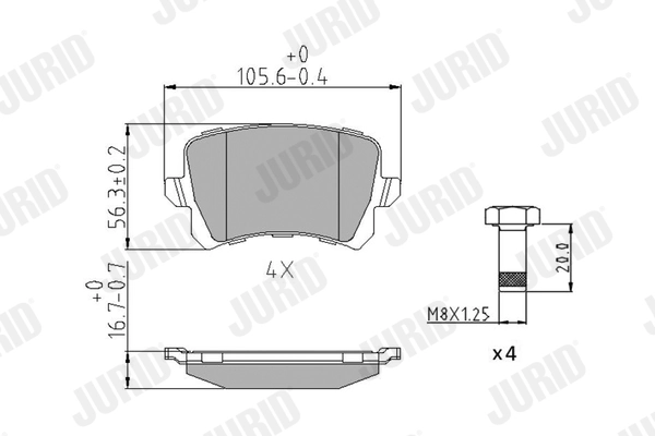Brake Pad Set, disc brake 573667J