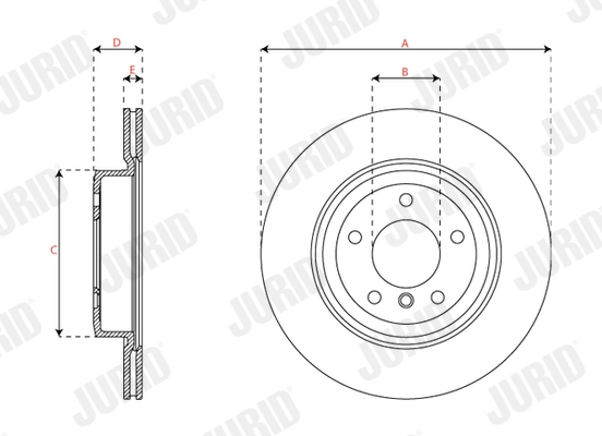 JURID 563516JC Brake Disc