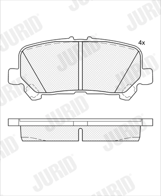 JURID 574157J Brake Pad Set, disc brake
