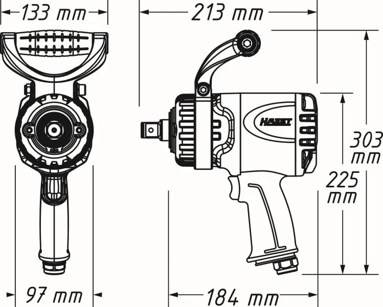 HAZET 9013TT Impact Wrench (compressed air)