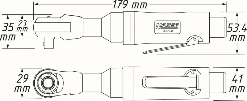 HAZET 9021-3 Ratchet Screwdriver (compressed air)