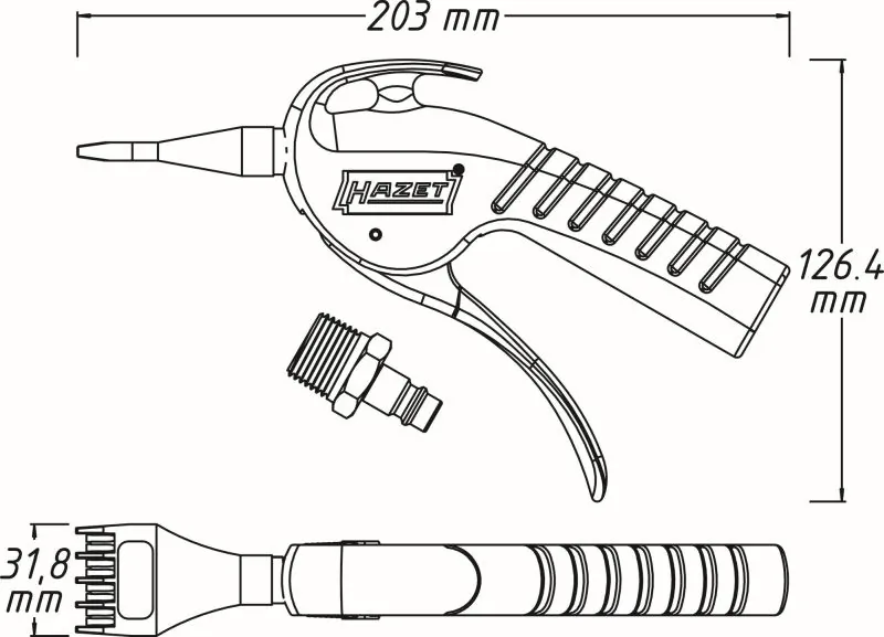 HAZET 9040P-5 Compressed-air Gun