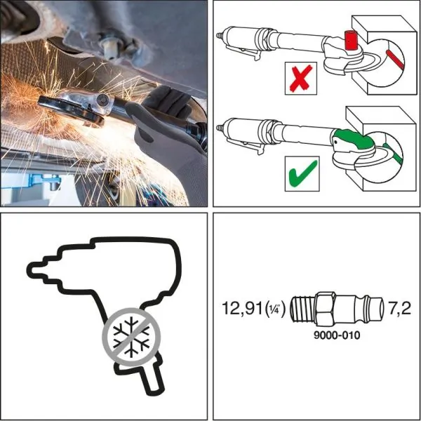 HAZET 9033P-8 Angle Grinder (compressed air)
