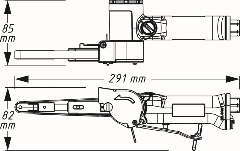 HAZET 9033N-4 Belt Grinder (compressed air)