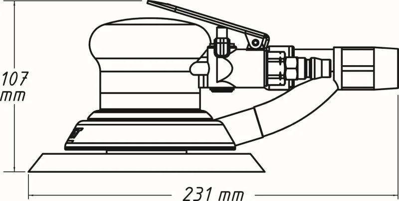 HAZET 9033-2 Random Orbit Sander (compressed air)