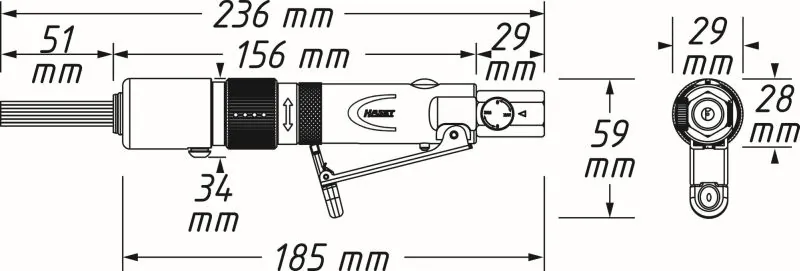 HAZET 9035M-6 Needle Scaler (compressed air)