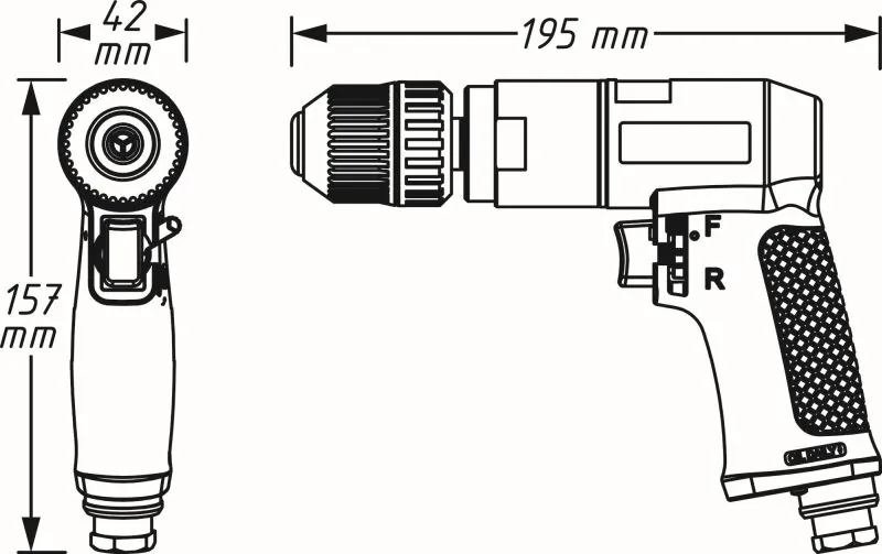 HAZET 9030N-1 Drill (compressed air)
