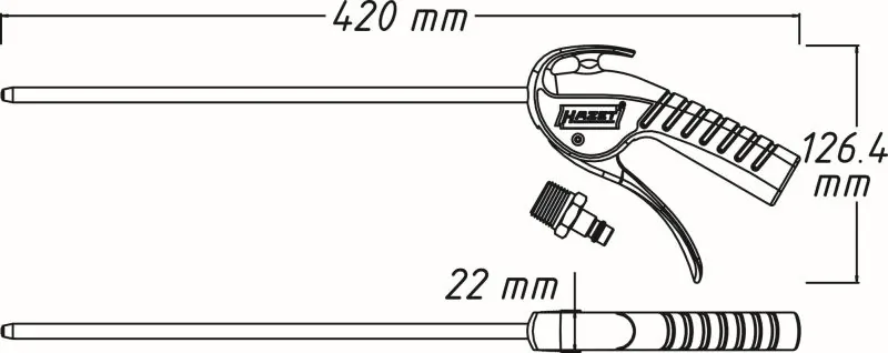 HAZET 9040P-2 Compressed-air Gun