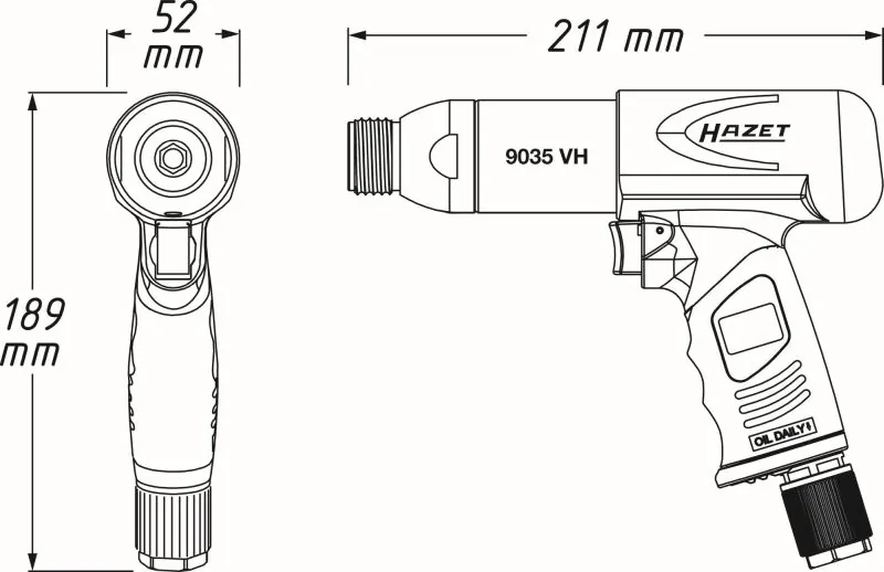 HAZET 9035V/5 Chisel, chisel hammer