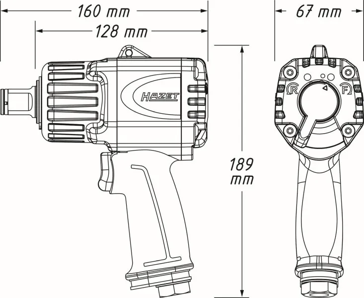 HAZET 9013MTT Impact Wrench (compressed air)