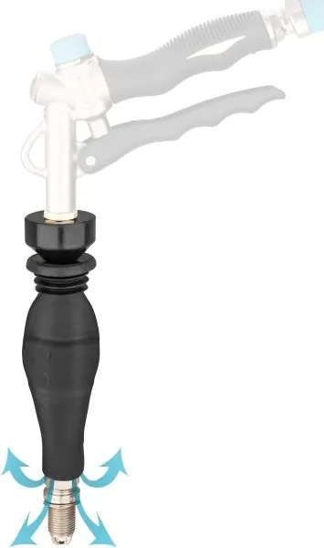HAZET 9040-42/3 Brush/Nozzle Set, suction/blast gun