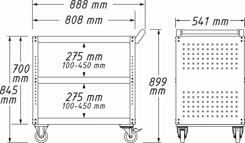 HAZET 167-3S Workshop Service Trolley