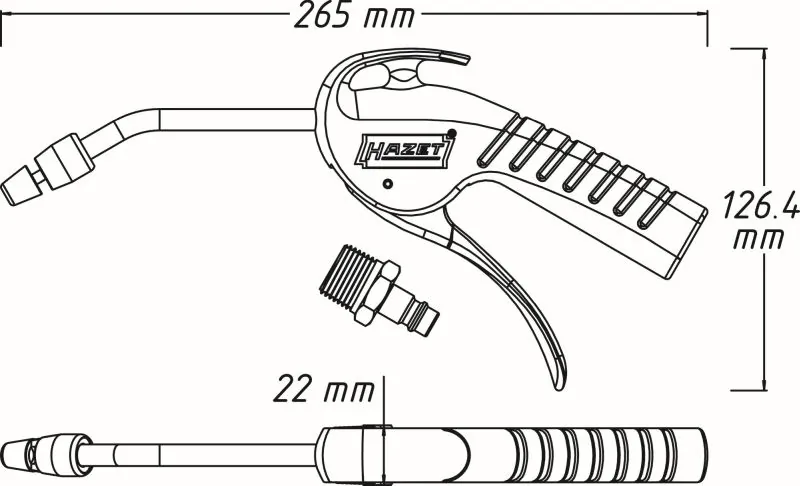 HAZET 9040P-4 Compressed-air Gun