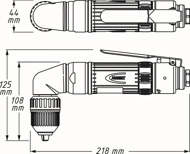 HAZET 9030N-5 Angled Drill (compressed air)