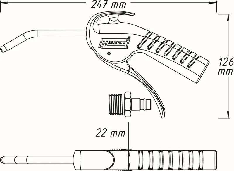 HAZET 9040P-1 Compressed-air Gun