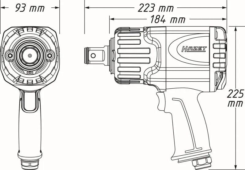 HAZET 9014TT Impact Wrench (compressed air)