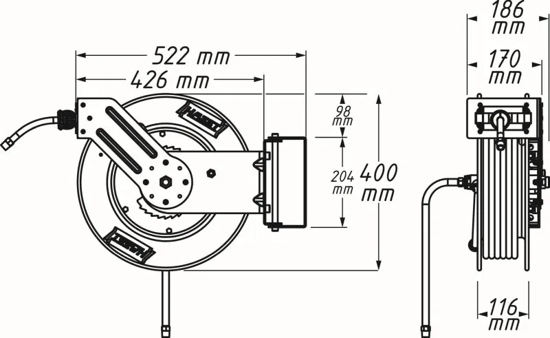 HAZET 9040OS-10 Hose Reel