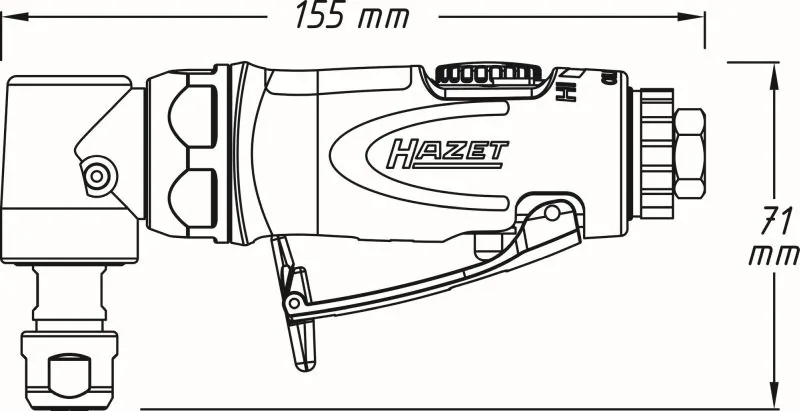 HAZET 9032N-5 Straight-grip Grinder (compressed air)