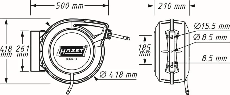 HAZET 9040N-13 Hose Reel