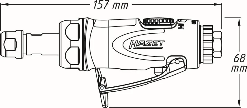 HAZET 9032N-1 Straight-grip Grinder (compressed air)