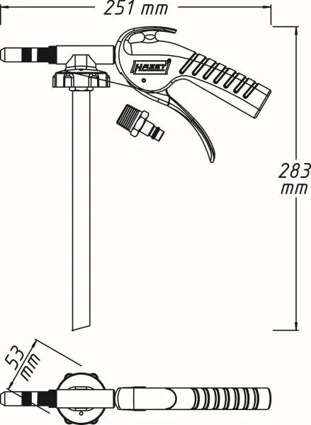 HAZET 9042P-4 Spray Gun, underseal