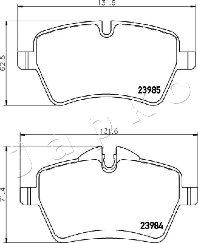 JAPKO 500136 Brake Pad Set, disc brake