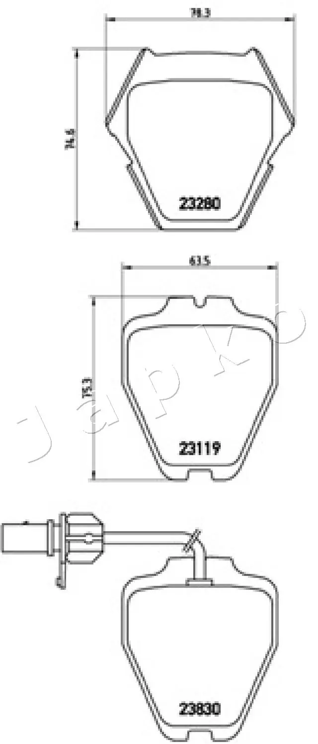 Brake Pad Set, disc brake 500912