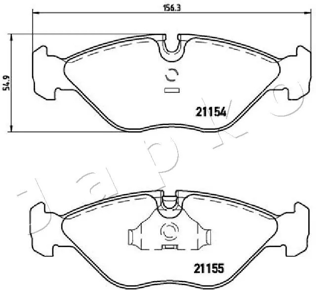 JAPKO 500414 Brake Pad Set, disc brake