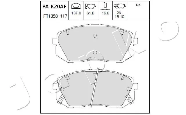 Brake Pad Set, disc brake 50K20