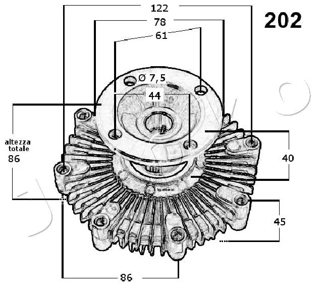 Clutch, radiator fan 36202