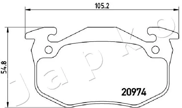 JAPKO 510611 Brake Pad Set, disc brake