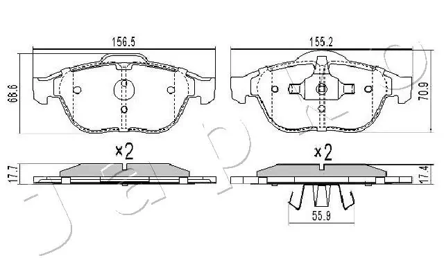 Brake Pad Set, disc brake 500706