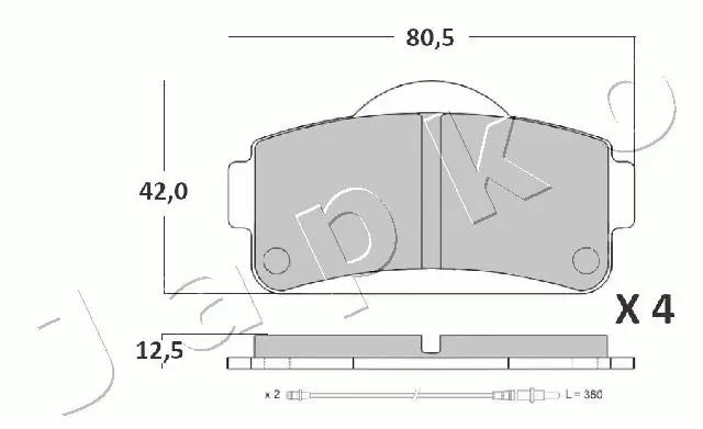 JAPKO 50MC01 Brake Pad Set, disc brake