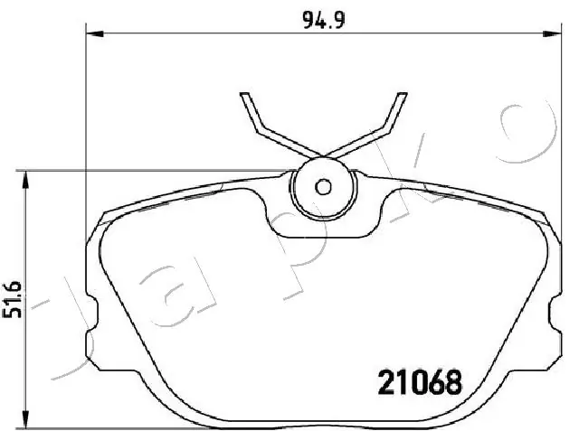 JAPKO 500415 Brake Pad Set, disc brake