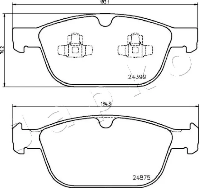 Brake Pad Set, disc brake 500334