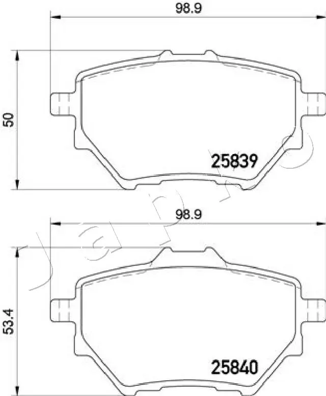 JAPKO 510614 Brake Pad Set, disc brake