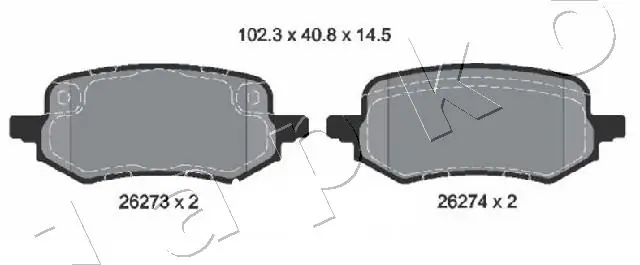 JAPKO 510323 Brake Pad Set, disc brake
