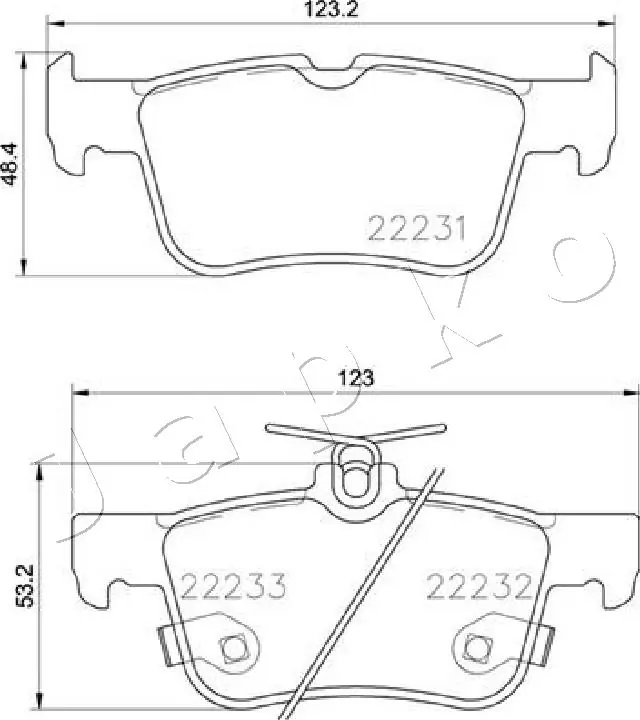 JAPKO 510300 Brake Pad Set, disc brake