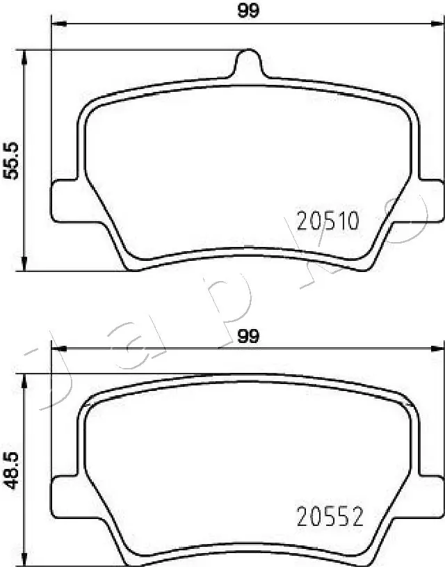 Brake Pad Set, disc brake 510322