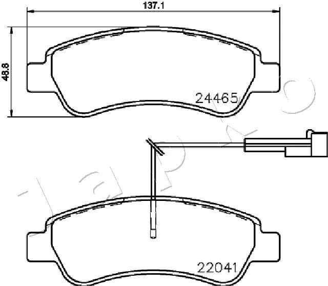JAPKO 510609 Brake Pad Set, disc brake