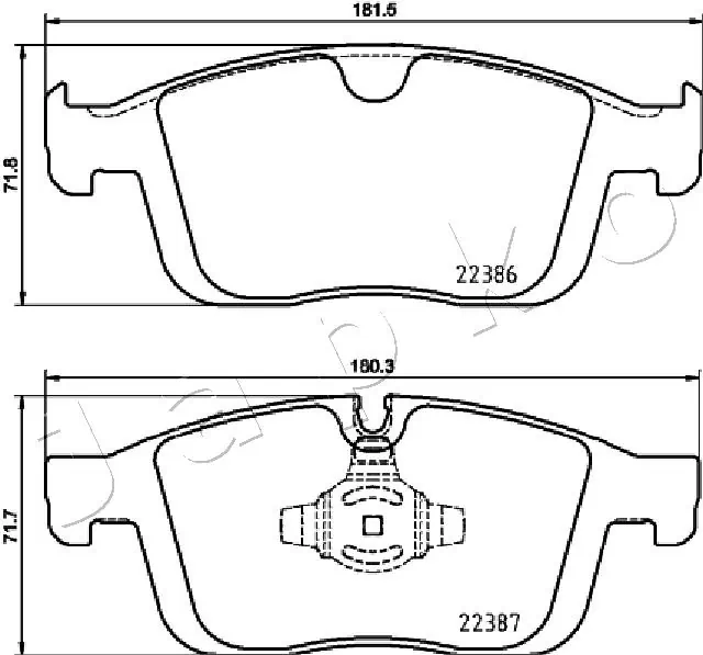 JAPKO 500335 Brake Pad Set, disc brake