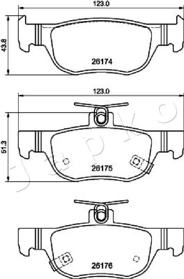 JAPKO 51320 Brake Pad Set, disc brake